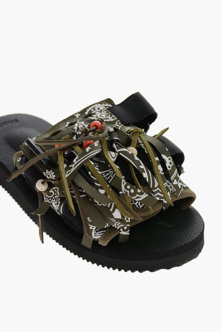 ALANUI Bandana Motif MOTO with with Fringes and Beads Details