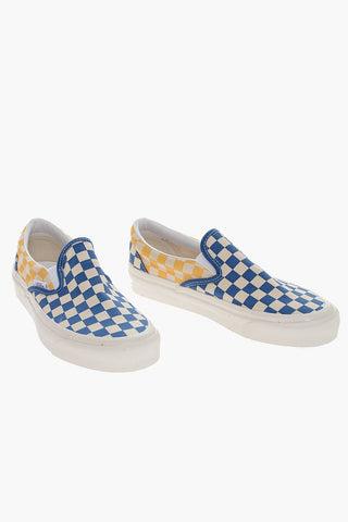 Sneakers Slip -On Bicolore in tessuto Damier
