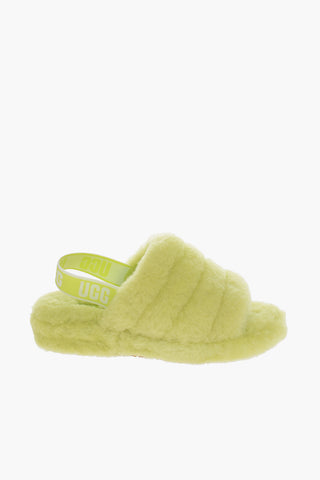 Wool FLUFF YEAH Slippers with Logoed Elastic Band 