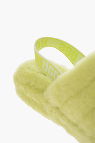 Wool FLUFF YEAH Slippers with Logoed Elastic Band 