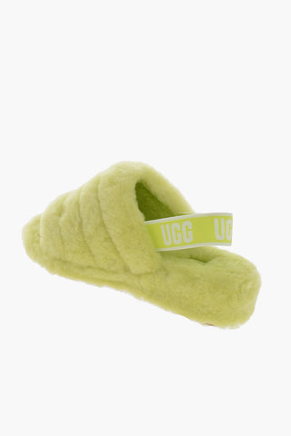 Wool FLUFF YEAH Slippers with Logoed Elastic Band 