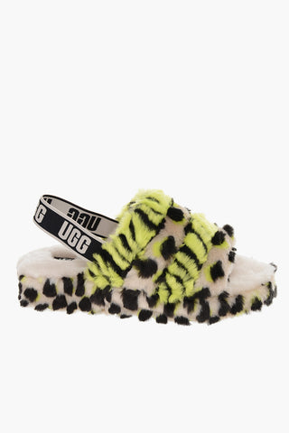Sandali in Lana FLUFF YEAH Effetto Animalier