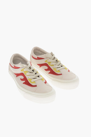 Leather BOLD NI FT  Low-Top Sneakers with Application