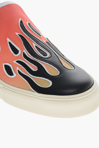 Sneakers Slip On FLAME con Applicazione in Pelle