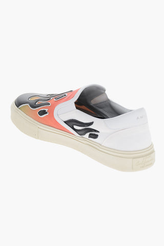 Sneakers Slip On FLAME con Applicazione in Pelle