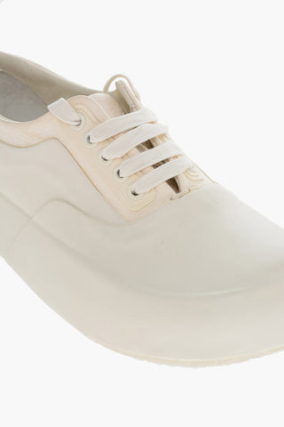 Lace-up VULCANISED Rubber and Leather Sneakers