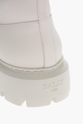 Lace-up GIOELE Combat Booties with Logoed Buckle
