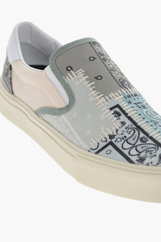 Paisley Patterned BANDANA Slip On Sneakers