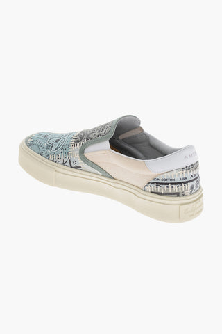 Paisley Patterned BANDANA Slip On Sneakers