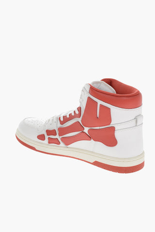 High-top SKEL TOP Leather Sneakers with Patches