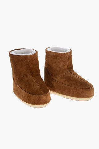 Suede Snow Boots with Debossed Logo