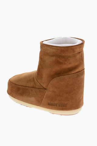 Suede Snow Boots with Debossed Logo