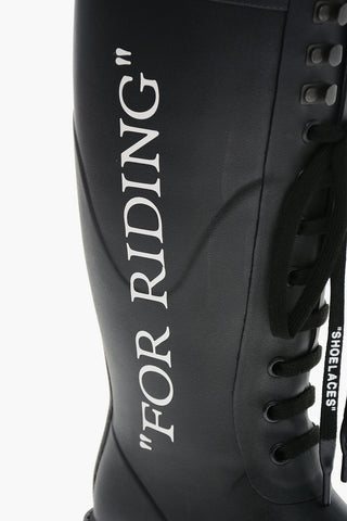 Lace-up FOR RIDING Boots with Lettering Logo