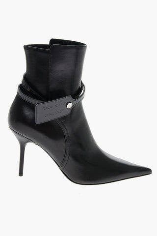 Stiletto Heel ZIP TIE Leather Booties 9cm