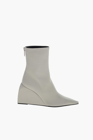 Stivaletti WEDGE in Pelle con Zip Posteriore 9cm