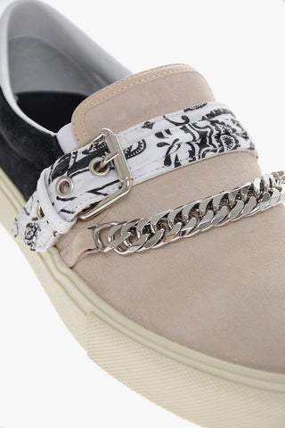 Sneakers Slip On BANDANA CHAIN in Suede