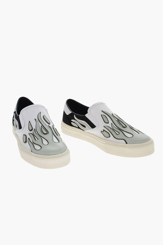 Leather Patch FLAME Slim On Sneakers