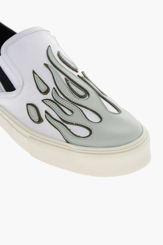 Leather Patch FLAME Slim On Sneakers