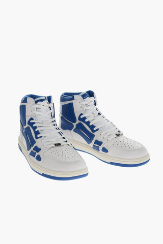 High-top SKEL TOP Leather Sneakers with Patches