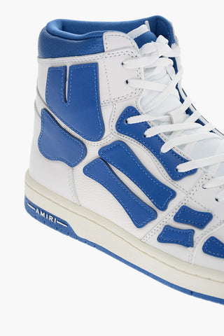 High-top SKEL TOP Leather Sneakers with Patches