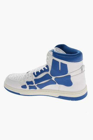 High-top SKEL TOP Leather Sneakers with Patches