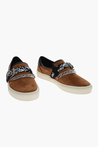 Sneakers Slip On BANDANA CHAIN in Suede
