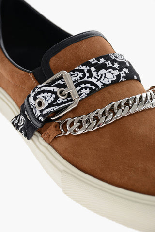 Sneakers Slip On BANDANA CHAIN in Suede