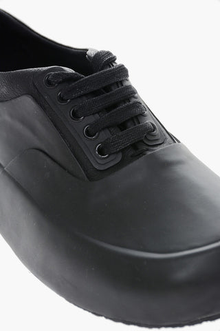 Lace-up VULCANISED Rubber and Leather Sneakers