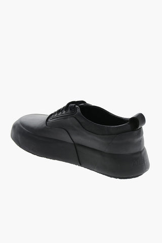 Lace-up VULCANISED Rubber and Leather Sneakers
