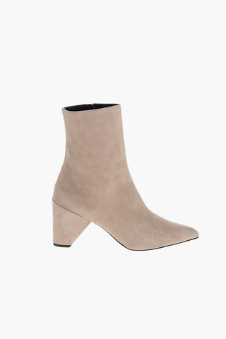 Inner Zip Suede Booties 8cm