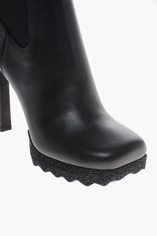 Squared Toe SPONGE Leather Chelsea Booties