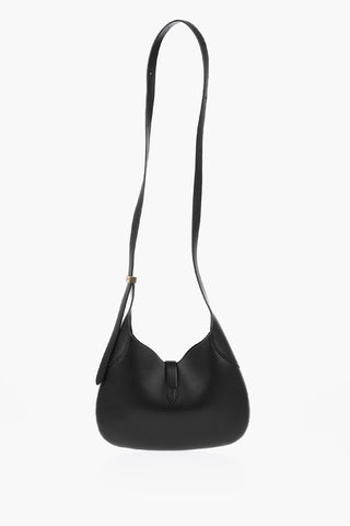 Leather Hobo Bag with Metal Palm