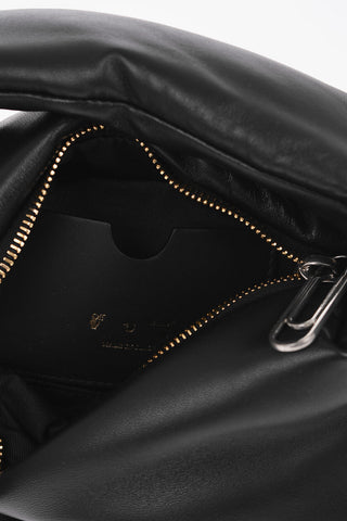 Leather PUMP Handbag with Asymmetric Zip