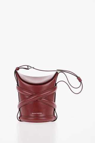 Leather CURVE SMALL Bucket Bag with Adjustable Shoulder Strap