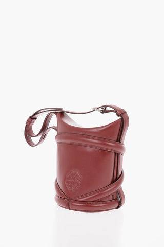 Leather CURVE SMALL Bucket Bag with Adjustable Shoulder Strap