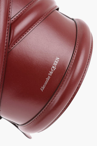 Leather CURVE SMALL Bucket Bag with Adjustable Shoulder Strap