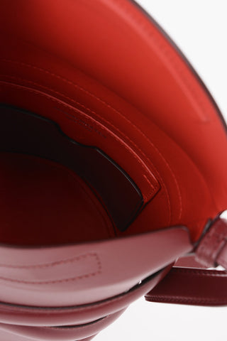 Leather CURVE SMALL Bucket Bag with Adjustable Shoulder Strap
