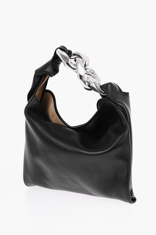 Leather SMALL CHAIN Shoulder Bag with Magnet Closure