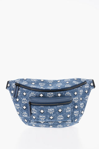 Marsupio in Denim Monogram con Tasca Frontale