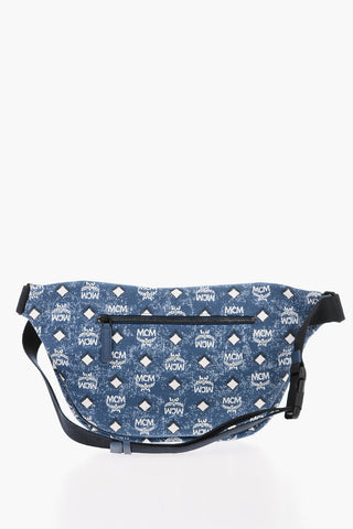 Marsupio in Denim Monogram con Tasca Frontale