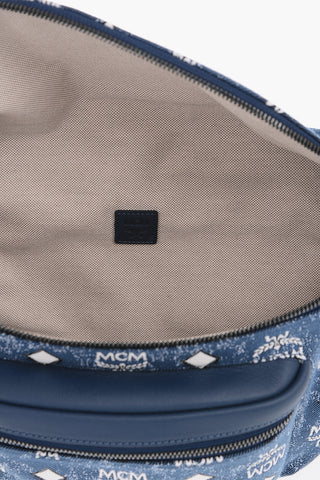 Marsupio in Denim Monogram con Tasca Frontale
