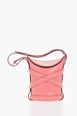Leather CURVE SMALL Bucket Bag with Adjustable Shoulder Strap