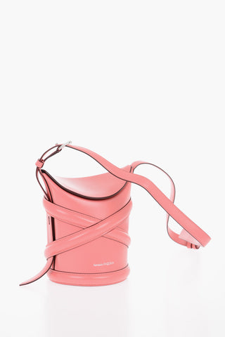 Leather CURVE SMALL Bucket Bag with Adjustable Shoulder Strap