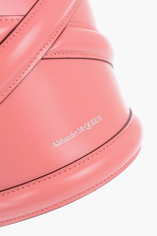 Leather CURVE SMALL Bucket Bag with Adjustable Shoulder Strap