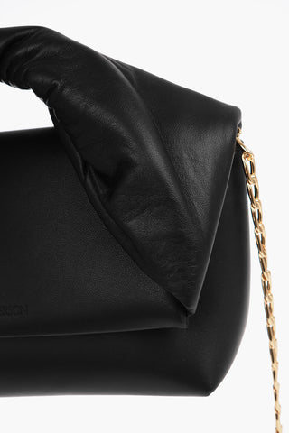 Borsa a Spalla TWISTER in Nappa con Tracolla a Catena Dorata