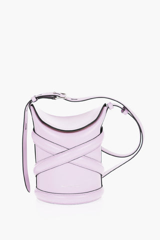 Leather CURVE SMALL Bucket Bag with Adjustable Shoulder Strap