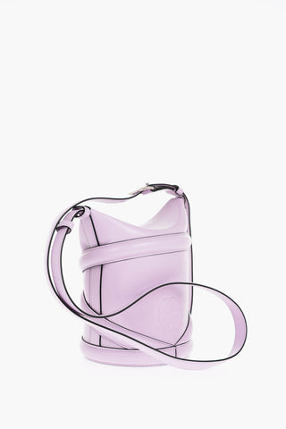 Leather CURVE SMALL Bucket Bag with Adjustable Shoulder Strap