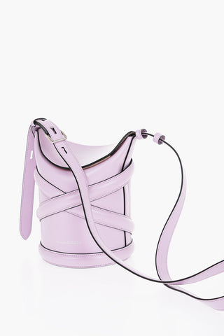 Leather CURVE SMALL Bucket Bag with Adjustable Shoulder Strap