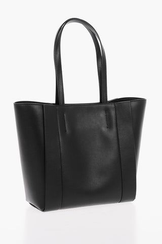 Leather SIGNATURE Tote Bag with Double Handle