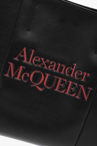 Leather SIGNATURE Tote Bag with Double Handle